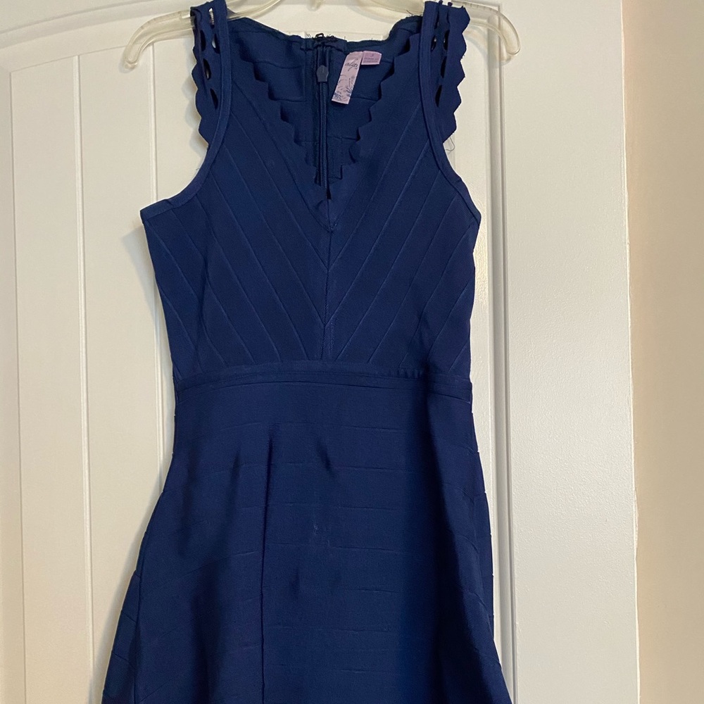 Midnight blue midi dress
